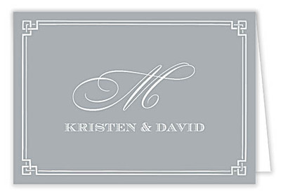 Classic Border Silver Folded Enclosure Cards